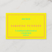 薄いネオンピ縁どク、黄色 名刺 (裏面)