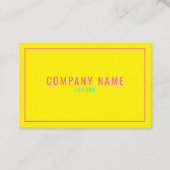 薄いネオンピ縁どク、黄色 名刺 (正面)