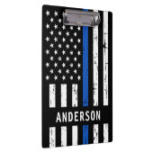 薄いパーソナライズされたブルーライン警察のクリップボード クリップボード (右)