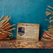 薄いパーソナライズされたブルーライン警察祈りの言葉プラーク フォトプラーク (側面)