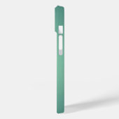 薄いパーソナライズされた緑の放射状テクスチャ Case-Mate iPhoneケース (裏面 / 左)