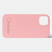 薄いパーソナライズされた茶色の放射状テクスチャ Case-Mate iPhoneケース (裏面 (横))