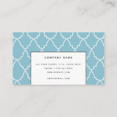 薄いパーソナライズされた青色モロッコラテモダンィ 名刺 (裏面)