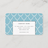 薄いパーソナライズされた青色モロッコラテモダンィ 名刺 (裏面)