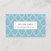 薄いパーソナライズされた青色モロッコラテモダンィ 名刺 (正面)