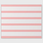 薄いピンクとクリームの鉛筆のストライプ ラッピングペーパー (フラット)