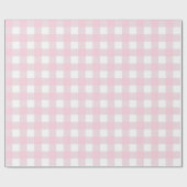 薄いピンクと白のチェックプレイド|大きいパターン| ラッピングペーパー (フラット)