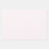 薄いピンクと白の水玉模様 ラッピングペーパーシート (正面)