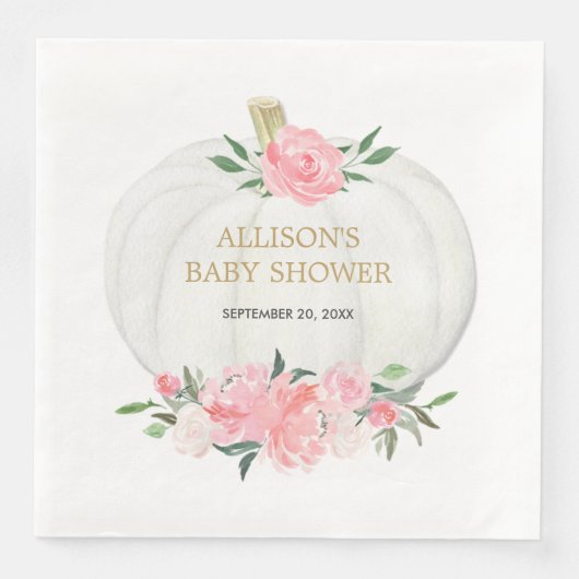 薄いピンクと白の花緑色と白いかぼちゃ (正面)