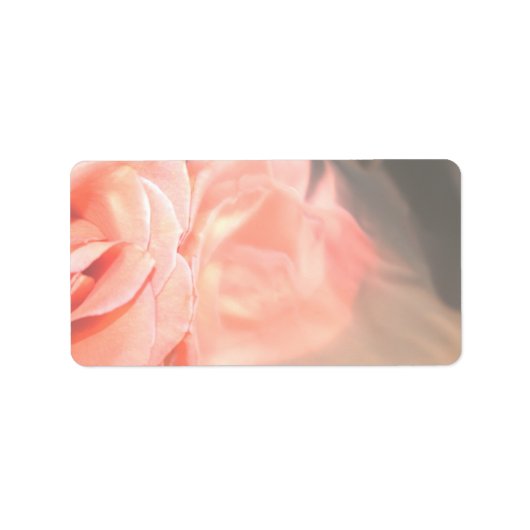 薄いピンクのバラ反射（シルバー） ラベル (正面)