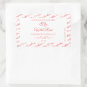 薄いピンクのホワイトワーズクラウド製品ラベルハート 長方形シール (バッグ)