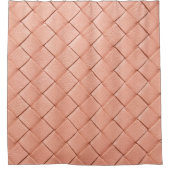 薄いピンクの織りレザーテクスチャ シャワーカーテン (正面)