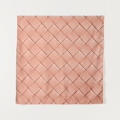 薄いピンクの織りレザーテクスチャ タペストリー (正面(横))