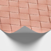 薄いピンクの織りレザーテクスチャ ラッピングペーパー (角)