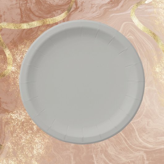 薄いフランスのグレー無地のカラー ペーパープレート