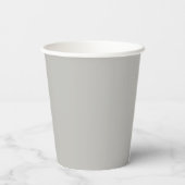 薄いフランスのグレー無地のカラー 紙コップ (裏面)