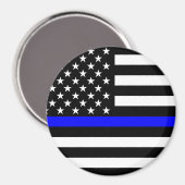 薄いブルーラインアメリカ国旗の装飾 マグネット (正面/裏面)