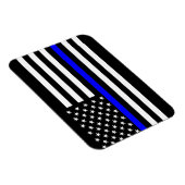 薄いブルーラインアメリカ国旗の装飾 マグネット (右側)