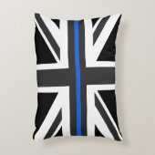 薄いブルーラインイギリスの旗 アクセントクッション (正面(垂直))