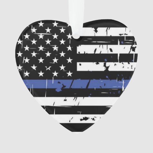 薄いブルーラインオーナメント オーナメント (正面)