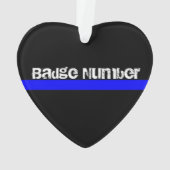 薄いブルーラインオーナメント オーナメント (裏面)