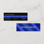 薄いブルーラインカスタムな名刺 スキニー名刺 (正面/裏面)