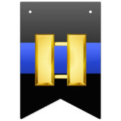 薄いブルーラインキャプテンプロモーションバンティングフラグ バンティングフラッグ (第1の旗)