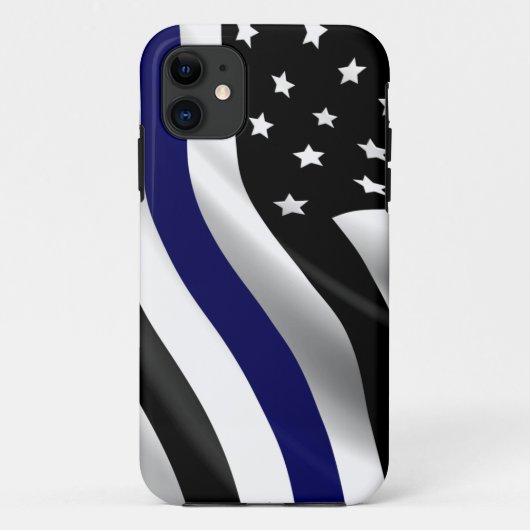 薄いブルーラインケースメイトiPhoneケース Case-Mate iPhoneケース (裏面)