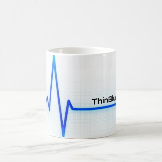 薄いブルーラインコーヒーマグ コーヒーマグカップ (中央)