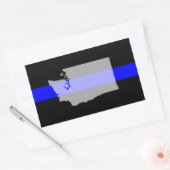 薄いブルーラインシール（4セット） - WA州 長方形シール (封筒)