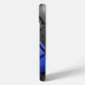 薄いブルーラインスタイル Case-Mate iPhoneケース (裏面 / 左)