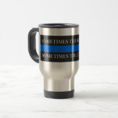 薄いブルーラインタンブラー トラベルマグ (正面左)