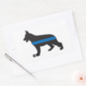 薄いブルーラインドイツの羊飼いステッカー 長方形シール (封筒)