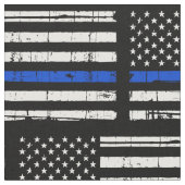 薄いブルーラインフラッグ法執行警察布 ファブリック (クローズアップ)