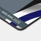 薄いブルーラインブラザーズキーパーバッジ デスクマット (コーナー)