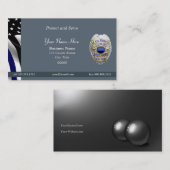 薄いブルーラインブラザーズキーパーバッジ 名刺 (正面/裏面)