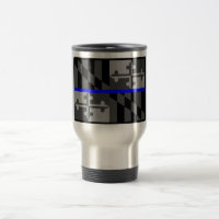 薄いブルーラインメリーランドの州の旗のコーヒー・マグ