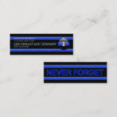 薄いブルーライン中尉カスタムの名刺 スキニー名刺 (正面/裏面)