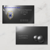 薄いブルーライン兄弟キーパーバッジ名刺 名刺 (正面/裏面)