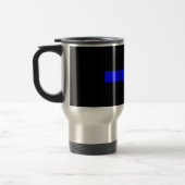 薄いブルーライン旅行コーヒー・マグ トラベルマグ (左)