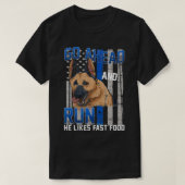 薄いブルーライン旗警察犬ドイツの羊飼いK9 Tシャツ (デザイン正面)