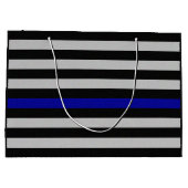 薄いブルーライン旗 ラージペーパーバッグ (裏面)