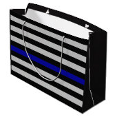 薄いブルーライン旗 ラージペーパーバッグ (裏面アングル)