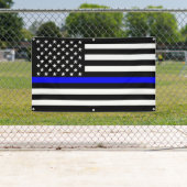 薄いブルーライン米国旗の装飾の表示 横断幕 (インサイチュ)