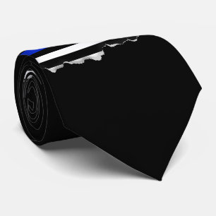 薄いブルーライン米国旗 ネクタイ