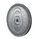 薄いブルーライン缶ビール ダーツボード (正面右)