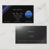 薄いブルーライン美しい聖マイケル警察 名刺 (正面/裏面)