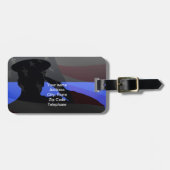 薄いブルーライン荷物ID ラゲッジタグ (正面横)