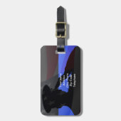薄いブルーライン荷物ID ラゲッジタグ (正面縦)