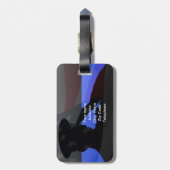 薄いブルーライン荷物ID ラゲッジタグ (裏面縦)
